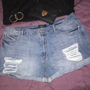Plus Size High-Waisted Shorts
